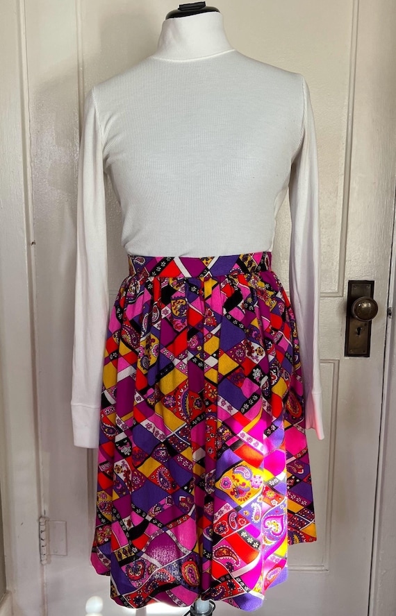 70s Navy wool Midi / Maxi Skirt