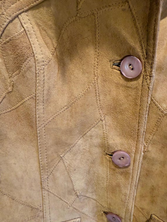 Vintage Suede Patchwork Blazer - image 6