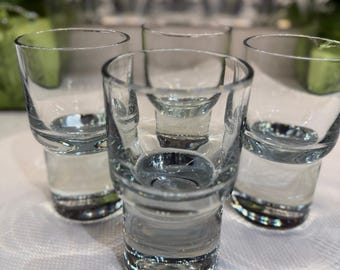 Vintage Mid-century 1950s Iittala Ilja heavy stackable drinking glasses by Timo Sarpaneva (4)