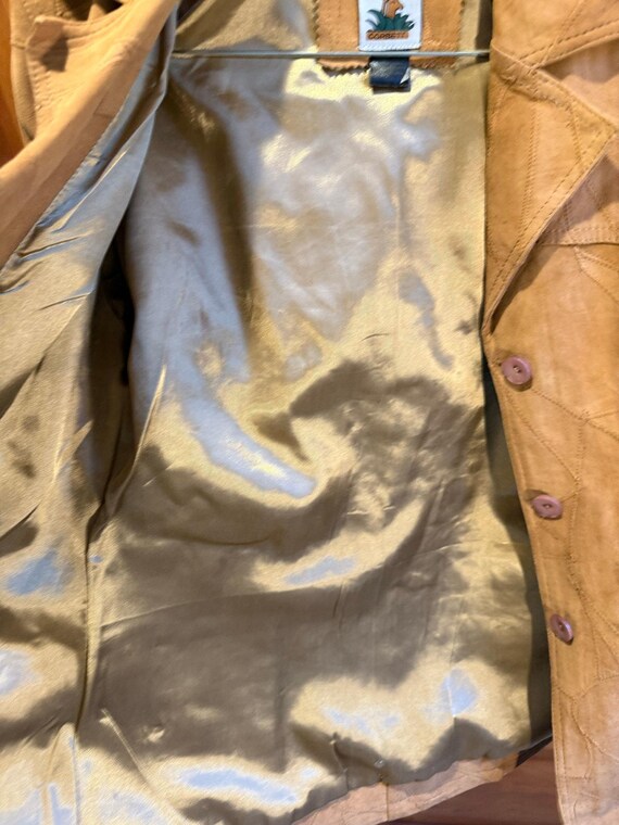 Vintage Suede Patchwork Blazer - image 3