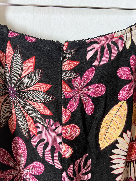 Vintage 70s Tropical Flower Power Flowy Maxi Skirt - image 2