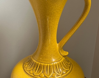 Mid-century yellow-gold Haeger pitcher