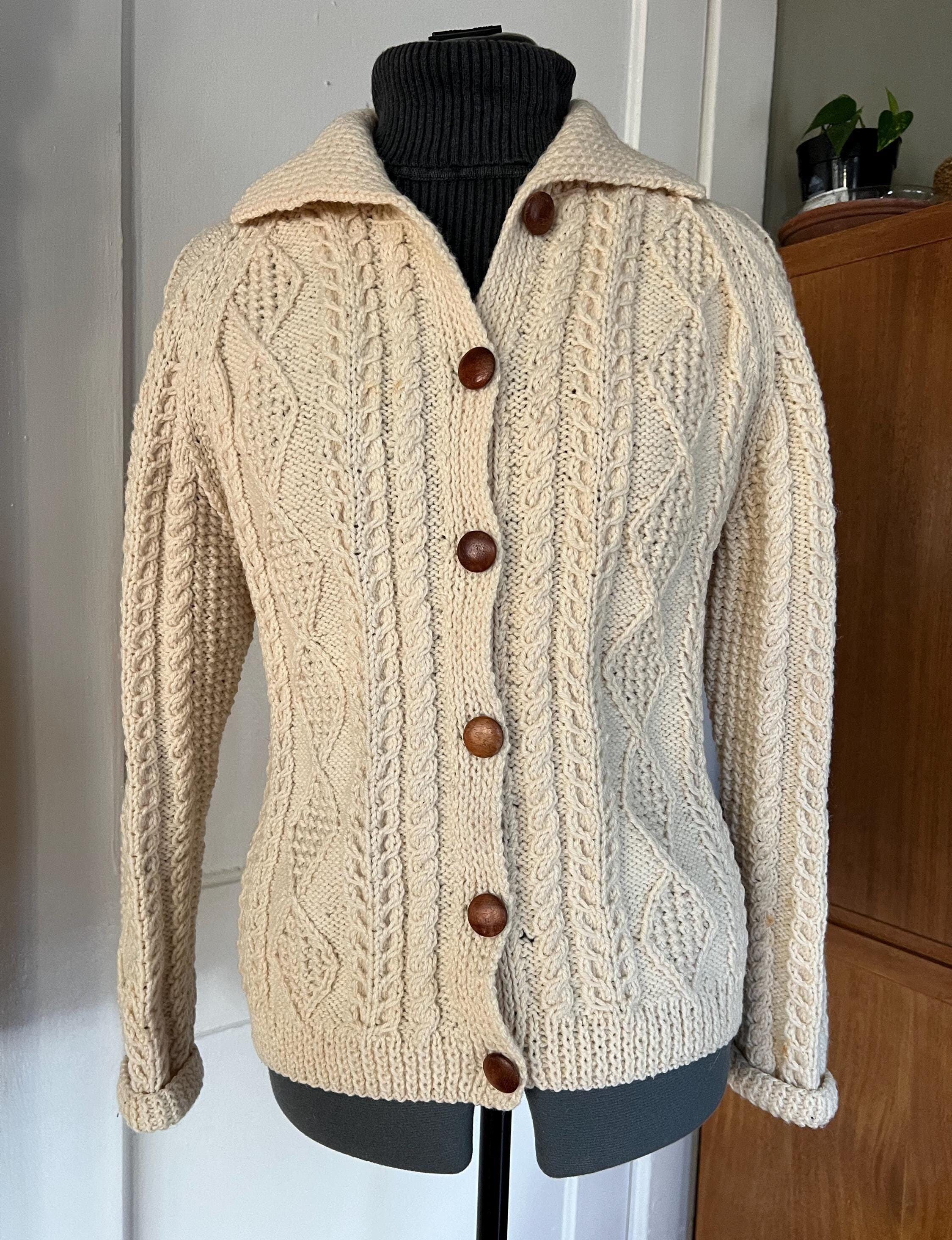 70s Irish Cardigan - Etsy 70s Irish Cardigan - Etsy