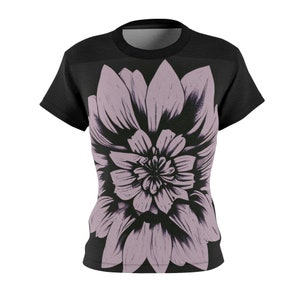 Pink Flower Bomb Women&#39;s AOP Cut & Sew Tee, Cute Teen Clothes, gift for her, floral graphic shirt, Trending Right Now, pinks t shirt, flower