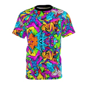 Graffiti Style, Abstract Style,  Unisex Cut & Sew Tee