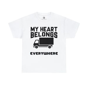 LKW-Fahrer, Diesel und Fahren, Diesel und Lastwagen, Unisex Baumwoll-T-Shirt