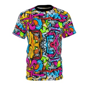 Graffiti Style, Abstract Style,  Unisex Cut & Sew Tee
