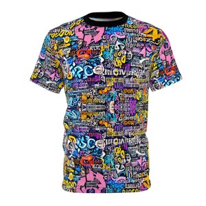 Graffiti Style, Abstract Style,  Unisex Cut & Sew Tee