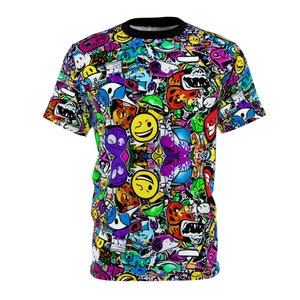 Graffiti Style, Abstract Style,  Unisex Cut & Sew Tee