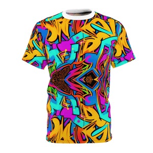 Graffiti Style, Abstract Style,  Unisex Cut & Sew Tee