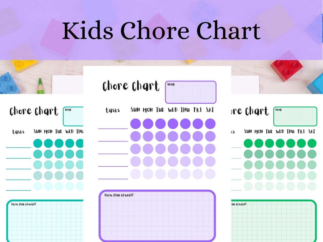 Kids Chore Chart, Simple and Easy to Use Chore Chart, Printable Chore ...