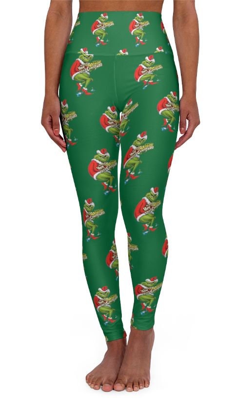A Cozy Grinch Leggings Festive & Fun Holiday Wear for Grinch Lovers - Etsy