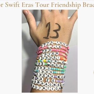 Taylor Swift Eras Tour Friendship Beaded Bracelets, Taylor Swift Bracelets,  Tradable Bracelets Eras Tour, Gift for Her, Gift for Swiftie 