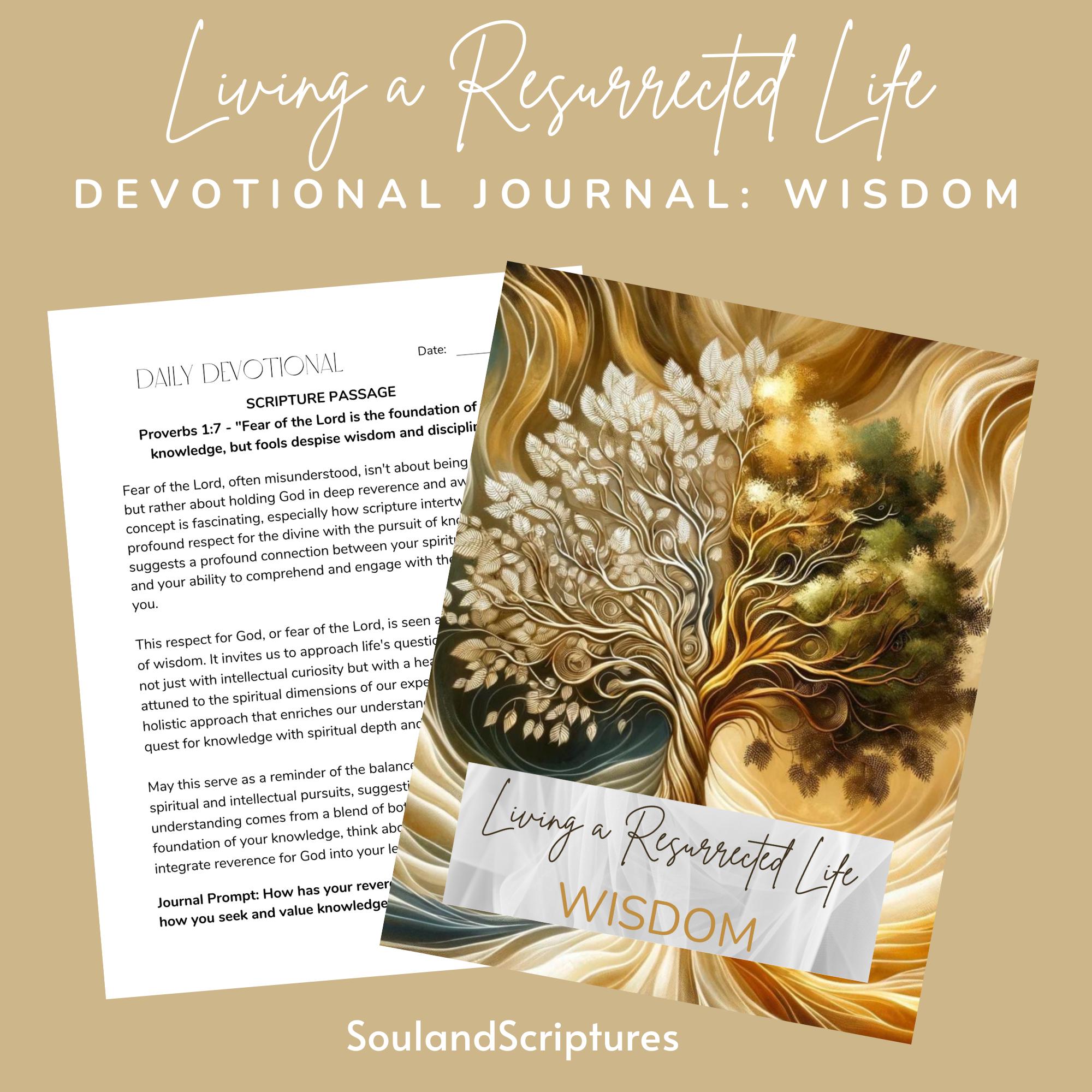 store product block Wisdom: Living a Resurrected Life 31-Day Devotional Journal poster