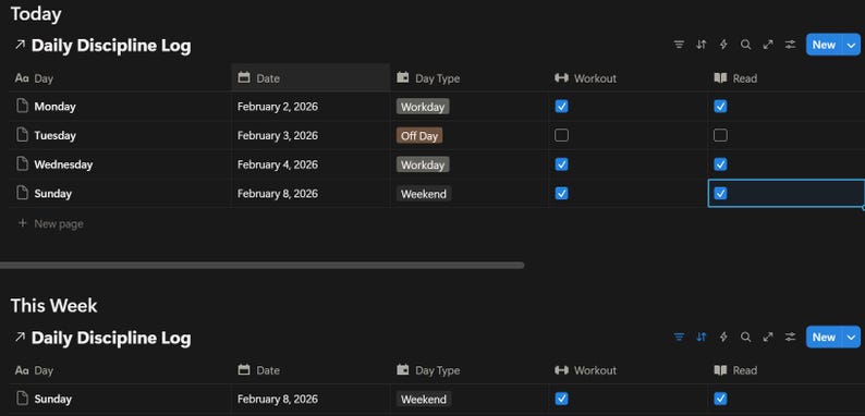 Discipline Tracker Notion Template | Daily Habit Tracker | Productivity ...
