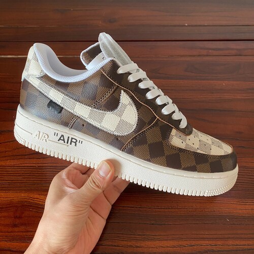 Beige Custom Air Force 1 Low/mid/high Sneakers - Etsy