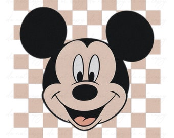 Vintage Mickey Mouse Checker PNG DIGITAL FILE trendy retro