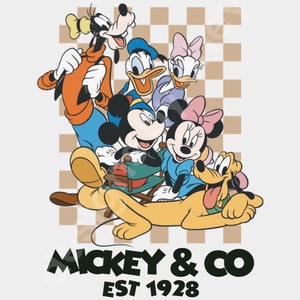 Mickey and Co Png Vintage Retro Sublimation Digital File