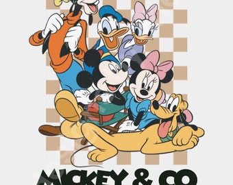Mickey and Co Png Vintage Retro Sublimation Digital File