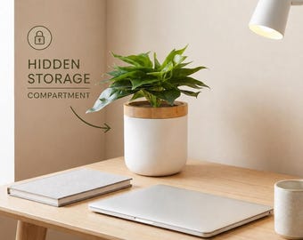 Tericota™ Hidden Compartment Planter | Decorative Storage & Modern Organizer