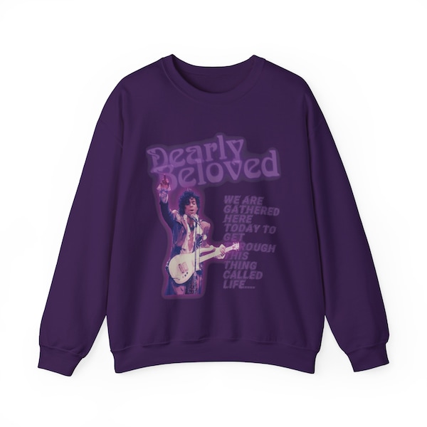 Entrez dans le sweat-shirt Purple Majesty Dearly Beloved Prince - Un hommage royal à la légende emblématique de la musique