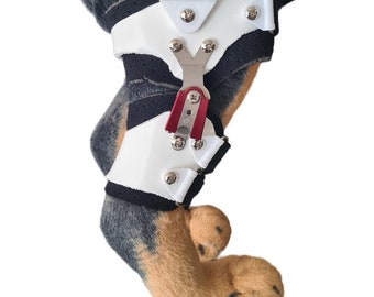 attelle pour chien, support pour chien, attelle pour chien, accessoire pour chien, chien, genouillère pour chien, protecteur de genouillère pour chien, attelle pour chien ACL.