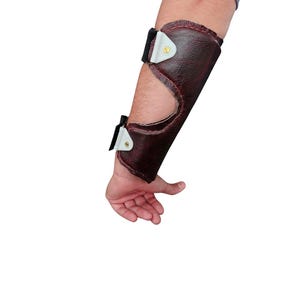 Arm brace, arm support, braces, arm, carpal tunnel, splint, leather with plastic splint, armor, arm protector, leather, hand, protector.