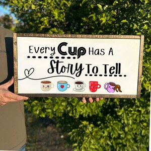 Coffee Mug Collector, Coffee Mug Display, Coffee Enthusiast, Sign for Coffee Bar, Coffee bar decor, Gift for coffee lover, Kitchen Decor