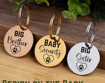 Pregnancy Announcement, Pregnancy Announcement to Husband, Baby Announcement, Big Brother, Big Sister, Pet ID Tag, We're Expecting