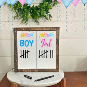 Gender reveal party, Gender reveal decor, Gender reveal vote board, boy or girl, Baby shower decor, Vote for boy or girl, Baby Gender vote