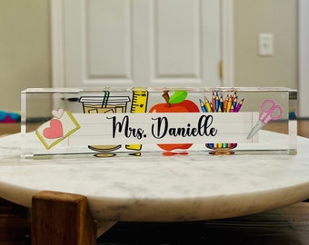 Teacher Desk Name Plate, Name Plate for Desk Gift For Teacher, Personalized Teacher Gifts, Teacher Gifts, Back To School, End of Year Gift
