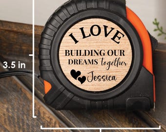Tape Measure Personalized Wedding Gift for Him, Valentines Day, Anniversary Gift, Valentines Gift for Boyfriend, Christmas Gift for Husband