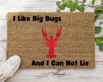 Louisiana Crawfish Home Decor, Crawfish Doormat, Louisiana Themed Decor, Funny Gift For Friend, Cajun Decor, Outside Welcome Mat