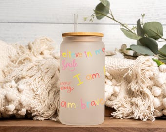 The Morning MINDSET Mug - Mental Health, Mindset, Law of Attraction, Motivational Mug, Iced Coffee Mug for Teens, Affirmation, Wellbeing