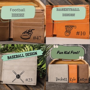 Carteras personalizadas para niños, Cartera para hijo, Regalo de mamá a hijo, Cartera de cuero para niños, Cartera de cuero personalizada para hijo, Carteras para niños