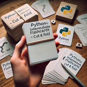 Python Flashcards - Cut and Fold | Learn Python Fast | Digital Download | Coding Study Cards | Python Basics and Intermediate Concepts