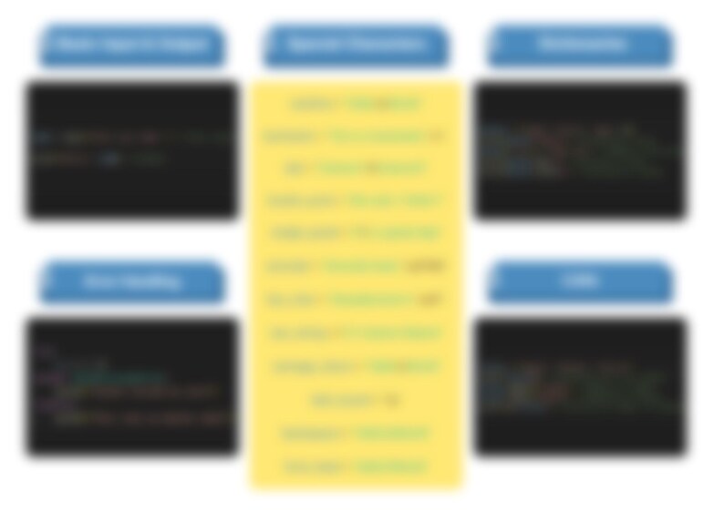 May include: A yellow sticky note with a list of code snippets. The code snippets are written in different programming languages, including Python, JavaScript, and C++. The code snippets are labeled with the language they are written in.