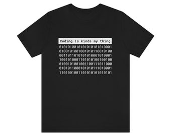 Humor Coder T-Shirt, Programmier-Tshirt, lustiges Programmierer-Geschenk, Computer Nerd-Shirt, Binärcode, Geek-Tshirt