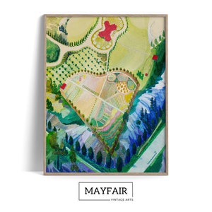 Printable English Countryside Painting, Vintage Art, Wall Art Digital Download