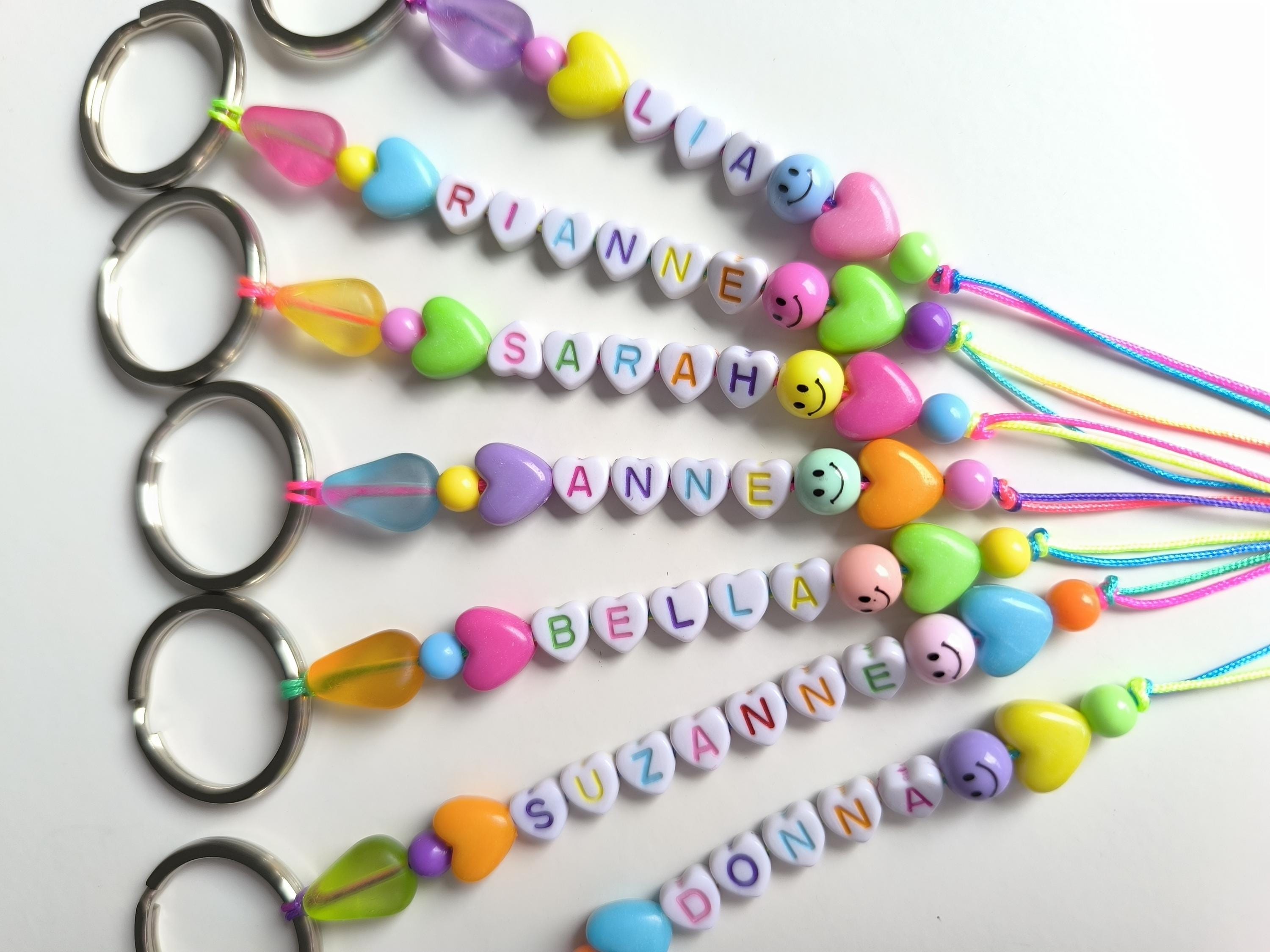 Personalised name keychain. Smiley face keychain, Happy face. Birthdaygifts, Back to school teachers gift for children,  Birthday bag gift