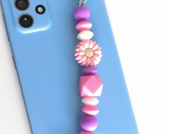 Silicone Daisy Flower Phone Strap | Floral Phone Grip