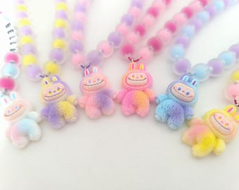 Colourful Labubu Phone Charm: Personalized Name Phone Chain