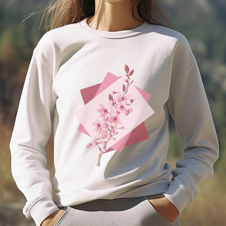 Cherry Blossom Koi Sweatshirt - Japanisches Design Mit Sakura & Karpfen