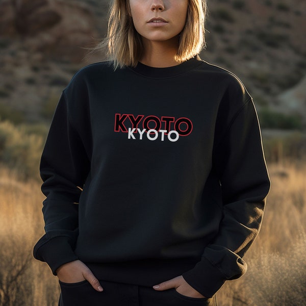 Japanese Design Sweater Japanese Streetwear Sweatshirt Minimalist Kyoto Inspired Gift for Him Japan Gifts for Her Stylish Japanese Fashion