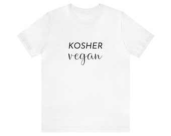 Kosher vegan Unisex Short Sleeve Tee, gift for Jewish vegan, Jewish humor T-shirt