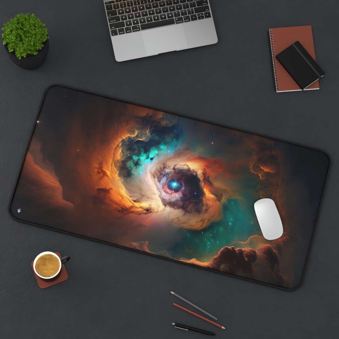 Deep Space Desk Mat, Emission Nebula, XXL Desk Mat, Computer Desk Mat ...