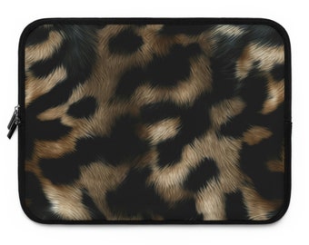 Leopard Laptop Sleeve 7-17 Inch, 15 Inch Sleeve, Animal Hide Print, Gift For Women