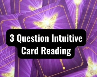 3 Question Card Reading, Intuitive Oracle Card Reading, Intuitive Tarot Card Reading, Larger Reading, 10-15 Cards