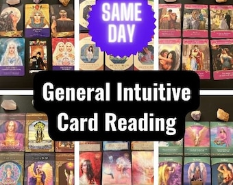 SAME DAY General Reading, Any Topics, Intuitive Oracle Card Reading, Intuitive Tarot Card Reading, 2 Questions