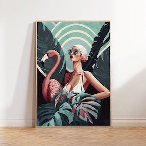 Woman Art Print | Vintage Dream Abstract Poster | INSTANT DOWNLOAD | Feminine Wall Art | Modern Woman Wall Decor | Vintage Female Poster